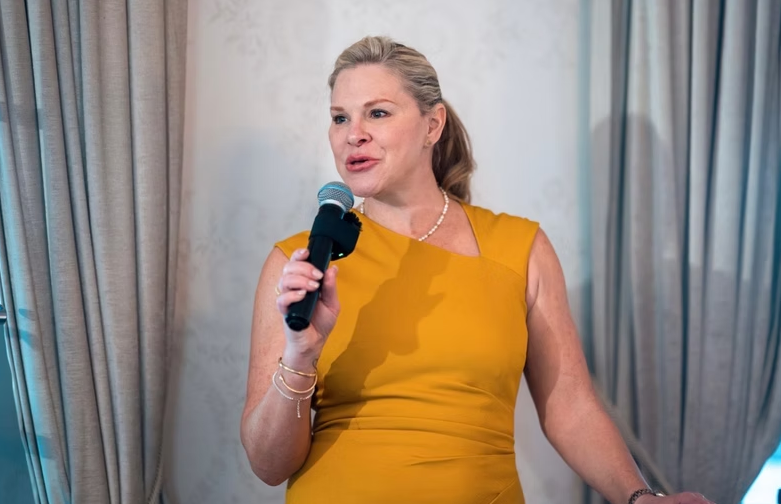 Nicole Webster as Master of Ceremonies at a Sydney reception